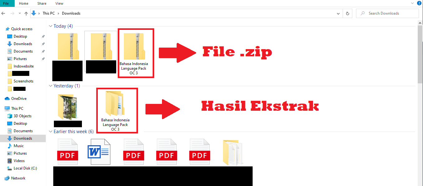 Ekstrak File Bahasa Opencart