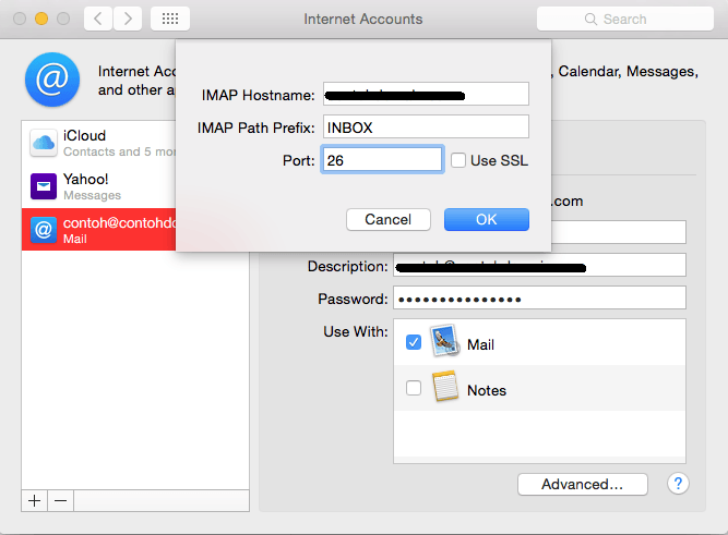 how to add an email account to my macbook air