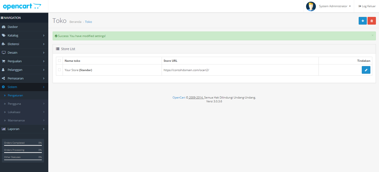 Bahasa Berhasil Diubah