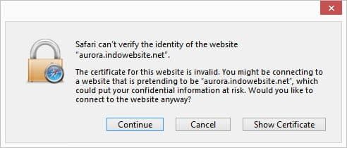 Error https pada Safari
