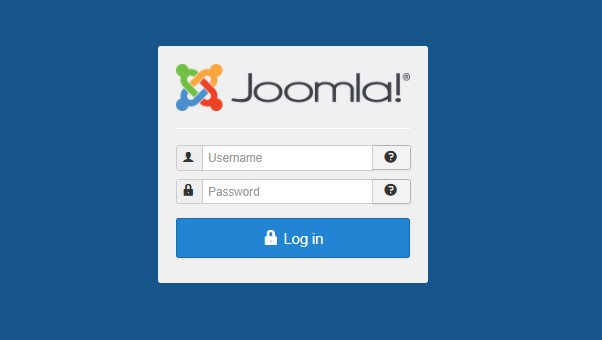 Halaman Login Joomla