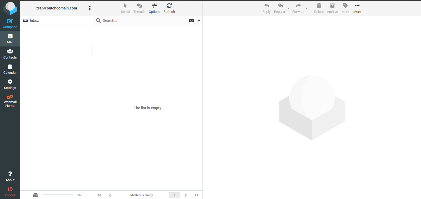 Halaman Utama Webmail
