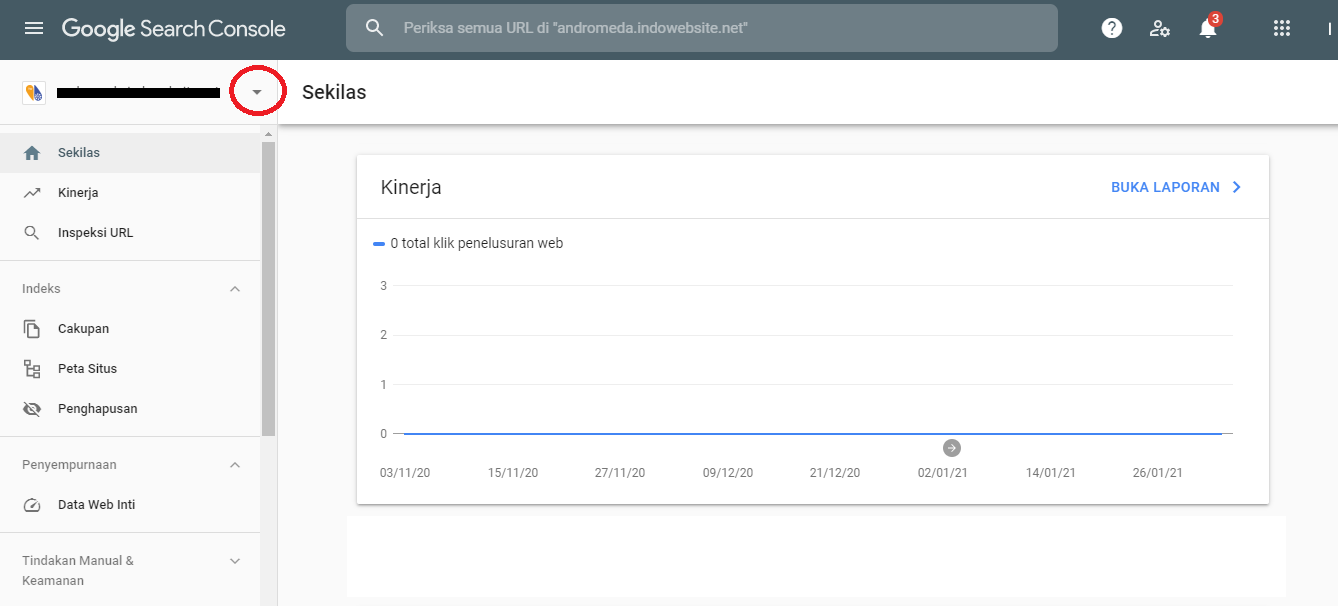 Halaman Utama Webmaster Tools