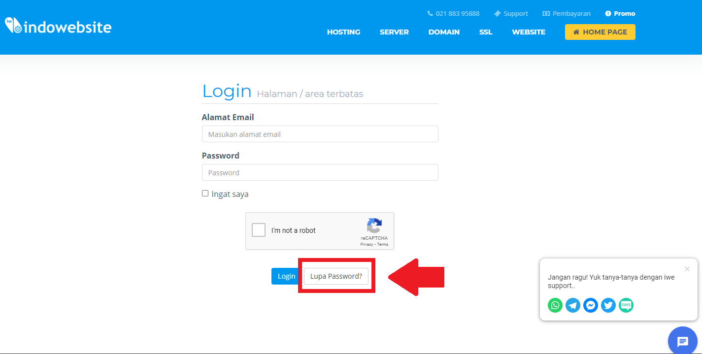 Lupa Password Member Area