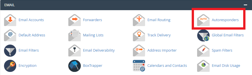 Menu Auto Responder cPanel