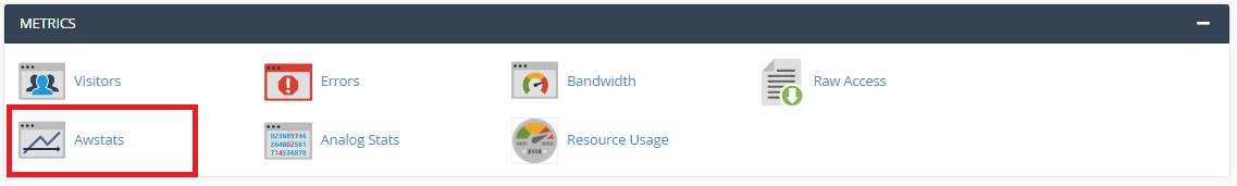 Menu Awstats di cpanel