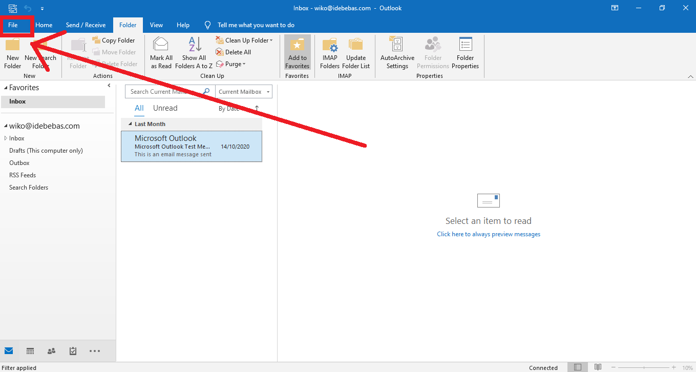 Предварительный просмотр файлов outlook