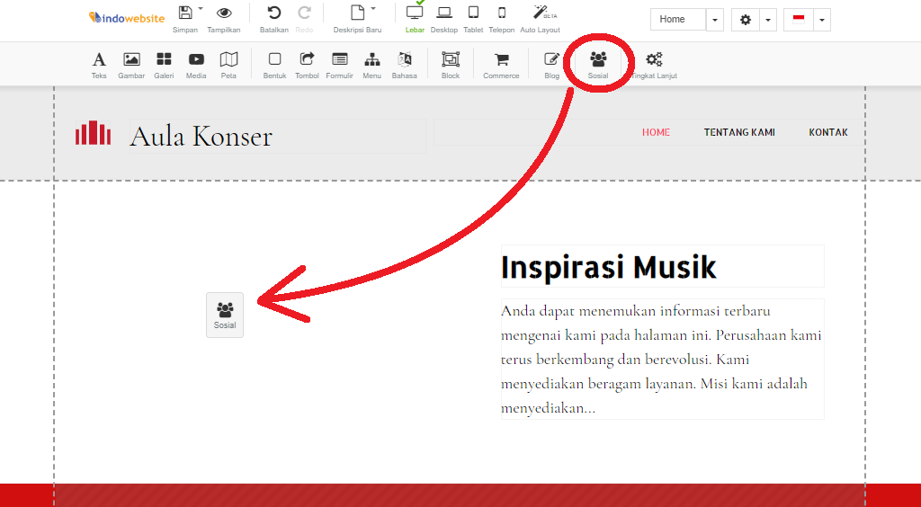 Menu Sosial