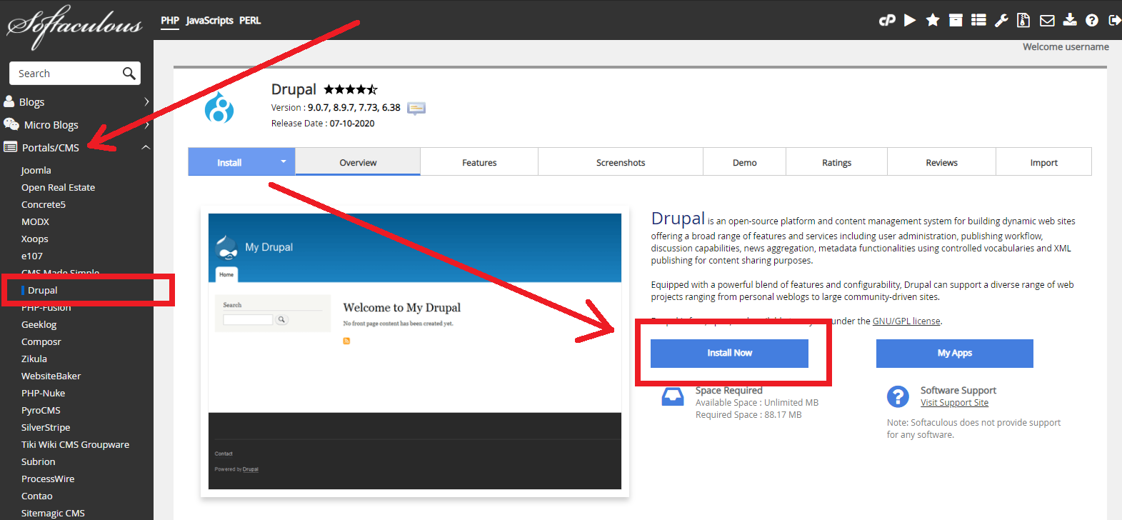 Portal or CMS Drupal