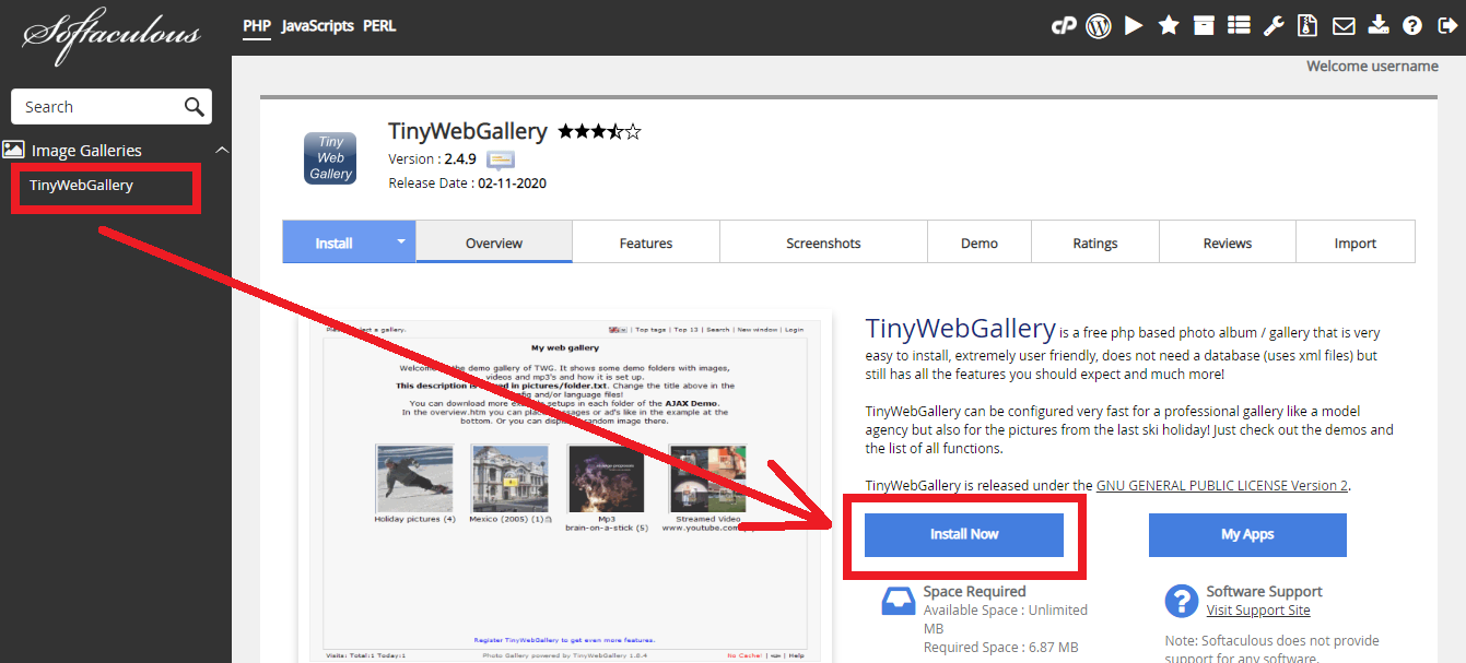 TinyWebGallery