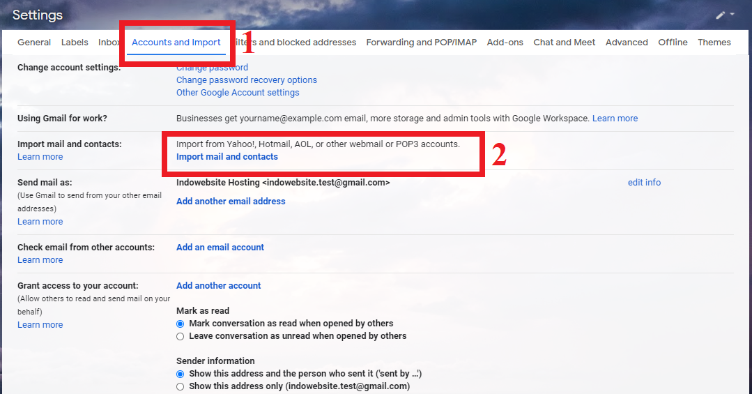 Akun dan Import Gmail
