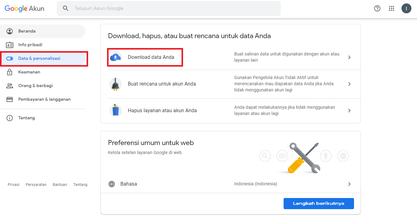 Download Data Gmail