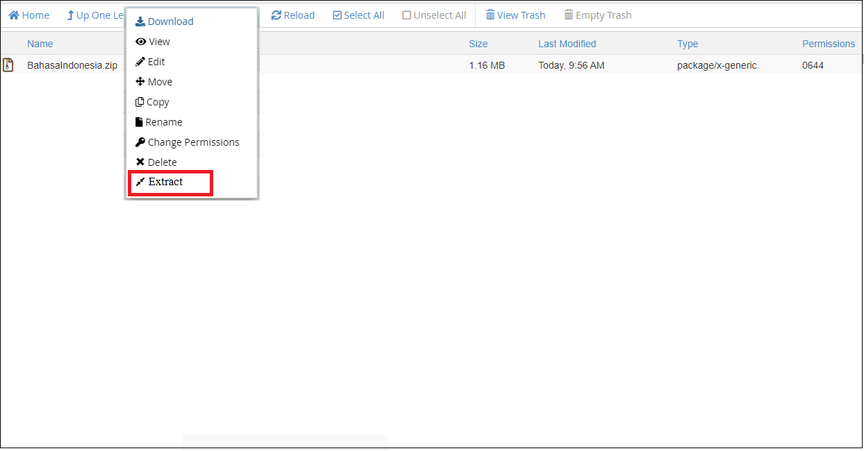 Extract Folder Bahasa