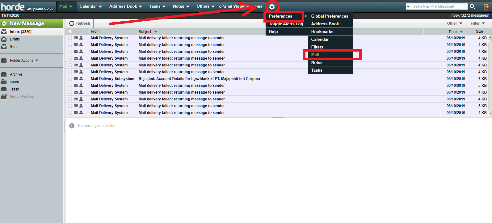 Menu Menambahkan Signature