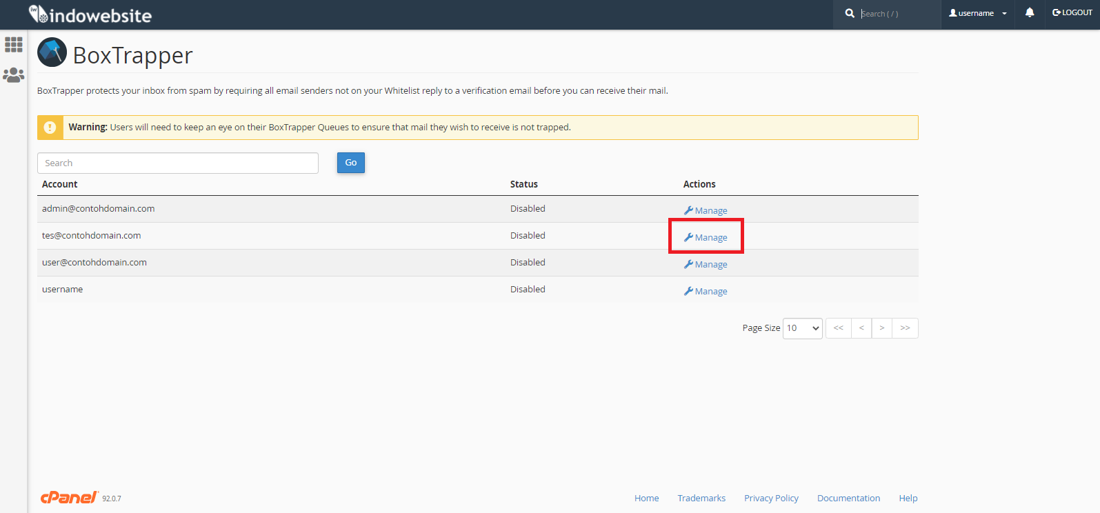 Pilih Akun Box Trapper