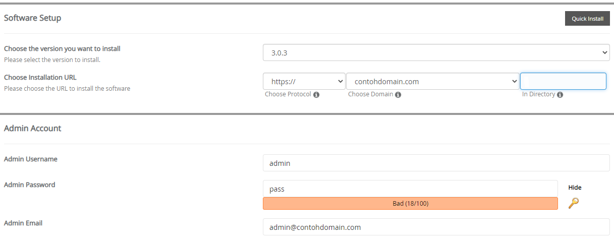 Seting Instalasi Zikula