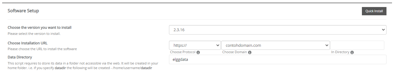 Software Setup Elgg