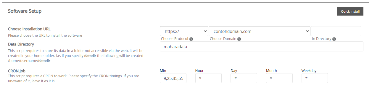 Software Setup Mahara