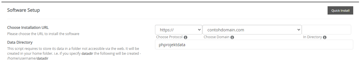 Software Setup PHProjekt