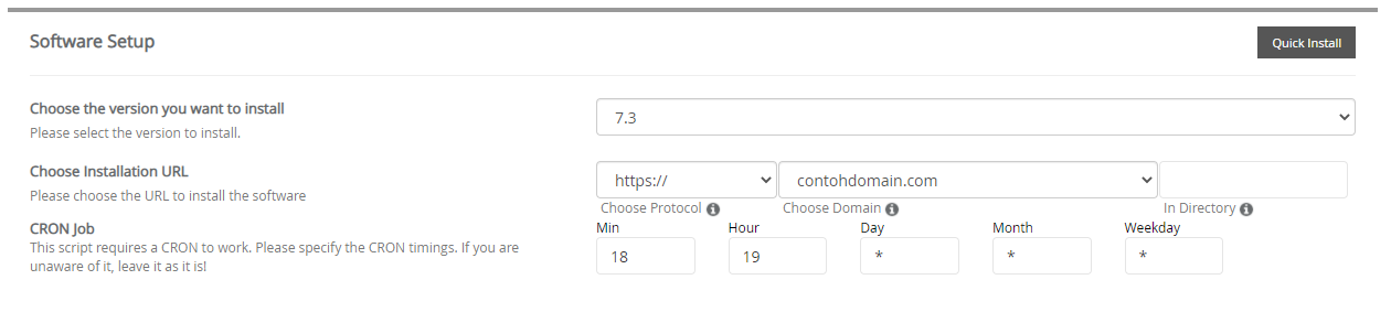 Software Setup Vtiger