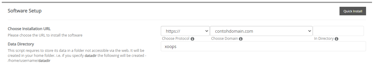 Software Setup Xoops