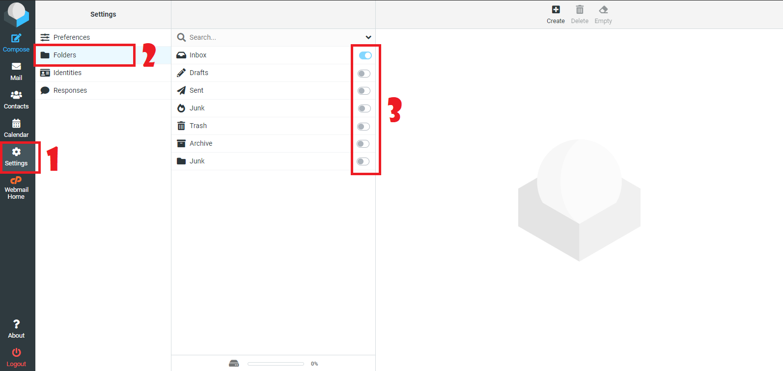 Subscribe Folder pada Webmail