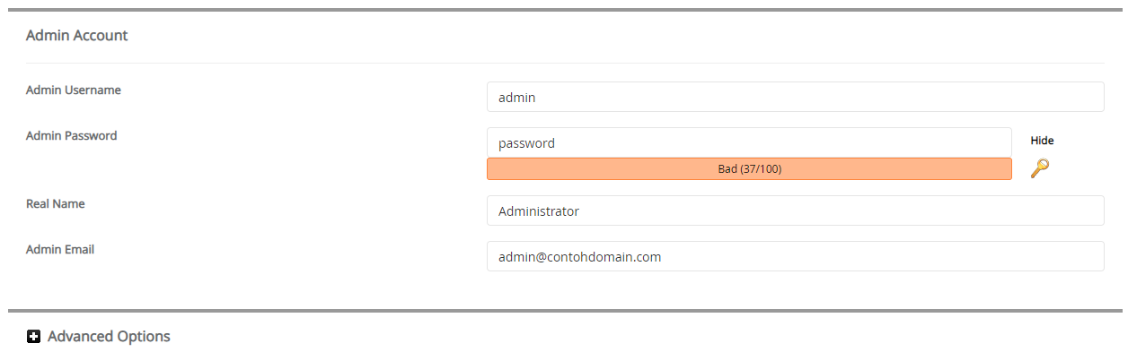 Admin Account phpMyFAQ