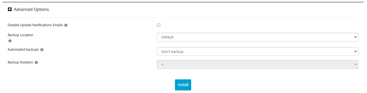 Advanced Options Modernizr