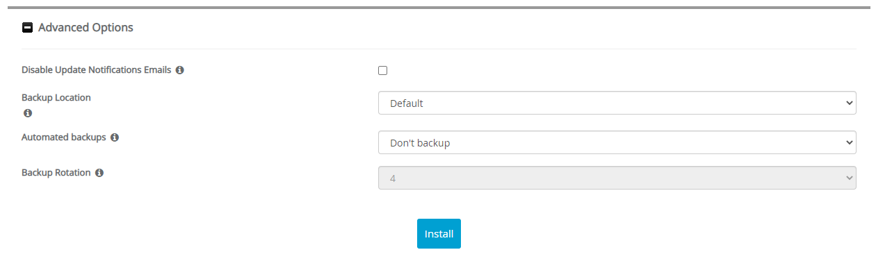 Advanced Options SimplePie
