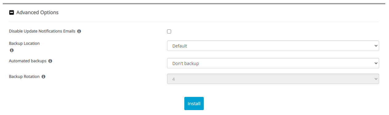 Advanced Options Symfony