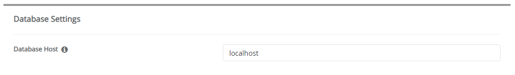 Database Settings phpMyAdmin