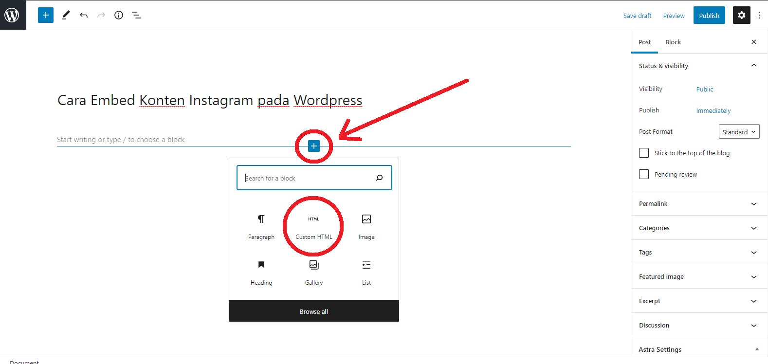 Komponen Custom HTML