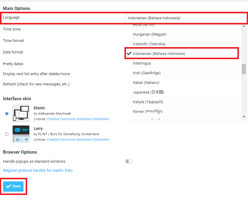 Pilih Bahasa yang Diinginkan