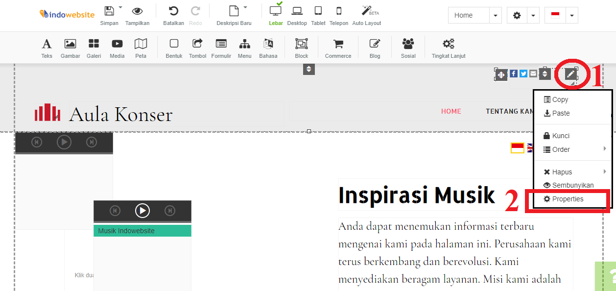 Seting Share Sosial Media