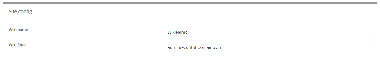 Site Config MediaWiki