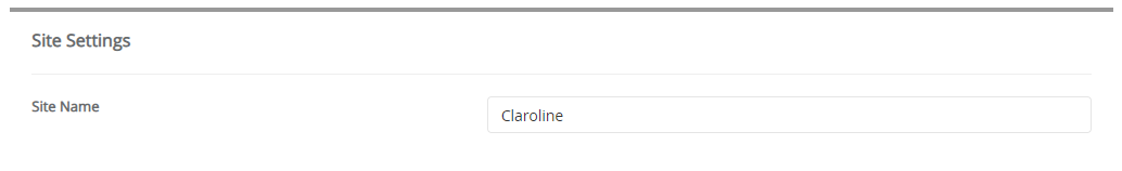 Site Settings Claroline