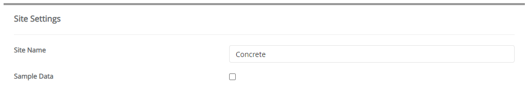 Site Settings Concrete5