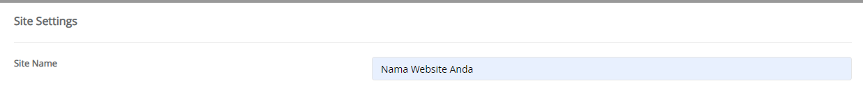Site Settings Dotclear