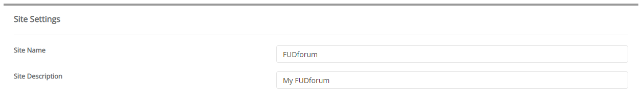 Site Settings FUDforum