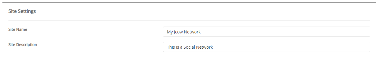 Site Settings Jcow