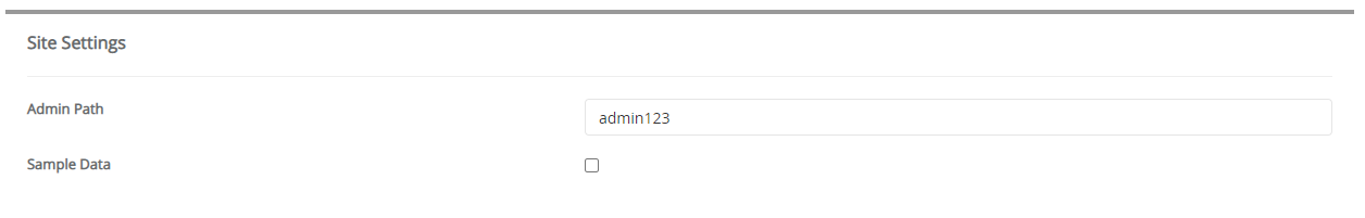Site Settings Magento