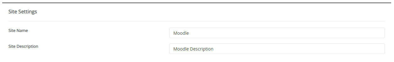Site Settings Moodle