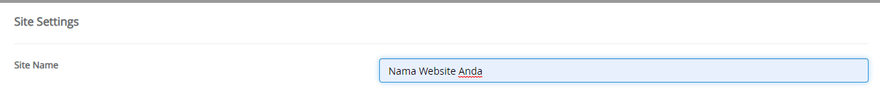 Site Settings PivotX