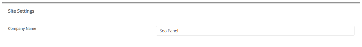 Site Settings Seo Panel
