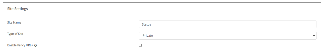 Site Settings StatusNet