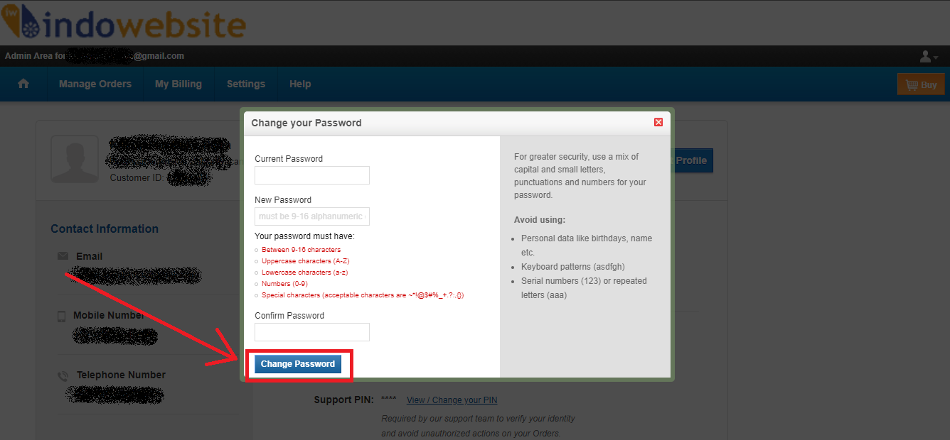 Success Change Password