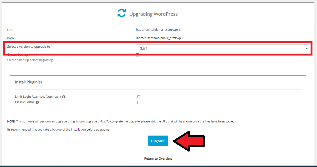 Update Versi Wordpress