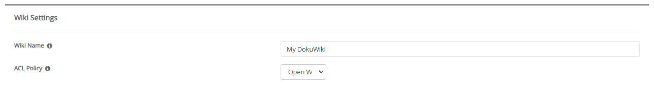 Wiki Settings DokuWiki