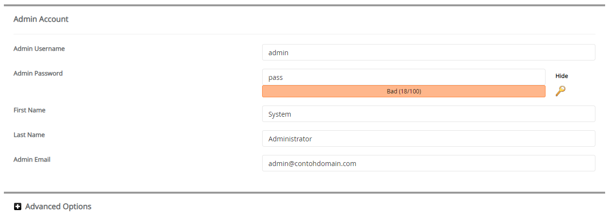 Admin Account AlegroCart