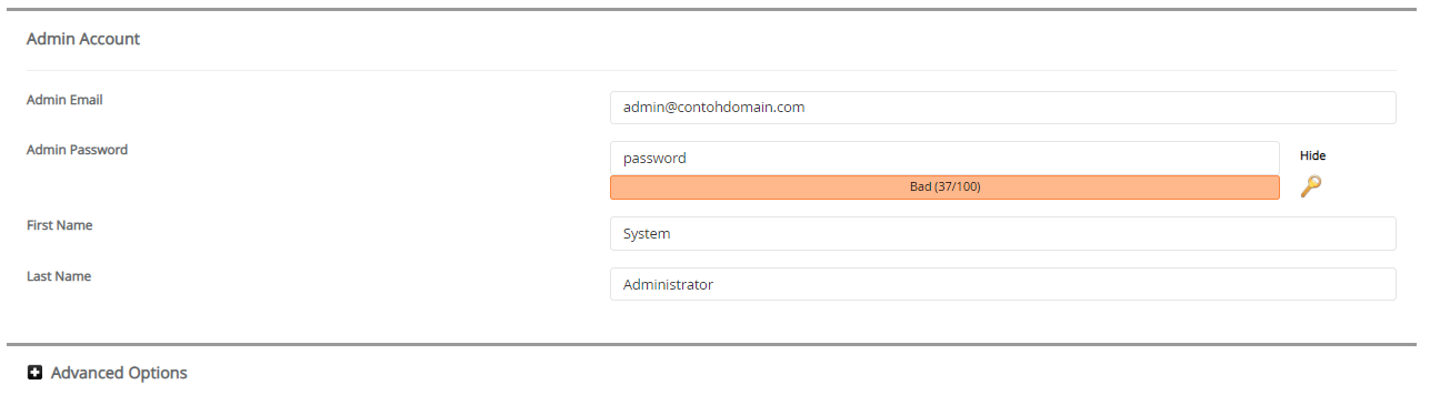 Admin Account Avactis